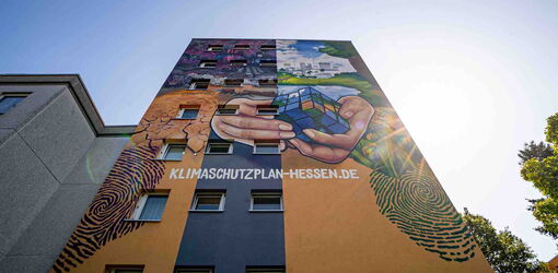 Klima-Graffiti von außen